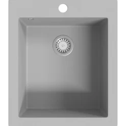 vidaXL Fregadero sobrepuesto de granito Gris Clearance