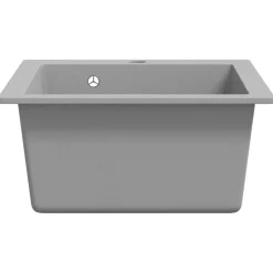 vidaXL Fregadero sobrepuesto de granito Gris Clearance
