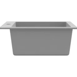vidaXL Fregadero sobrepuesto de granito Gris Clearance