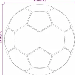vidaXL Juegos De Interior-Fútbol de Mesa 12 pcs 3,6 x 3,6 cm Polipropileno