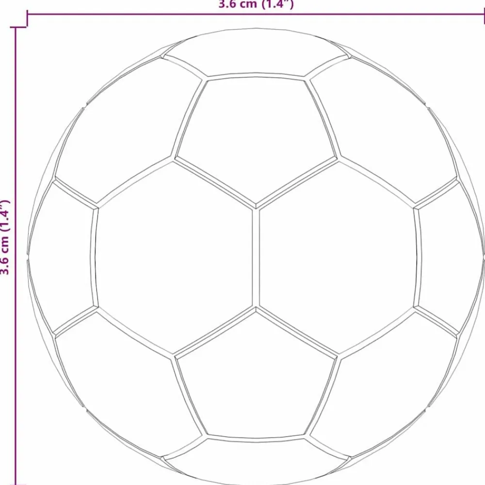 vidaXL Juegos De Interior-Fútbol de Mesa 12 pcs 3,6 x 3,6 cm Polipropileno