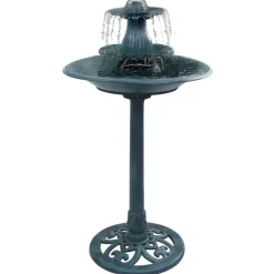 vidaXL Fuente de baño para pájaros plástico 50x91 cm Verde Sale