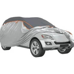 vidaXL Piezas Y Accesorios Para Vehículos-Funda coche completa SUV protección antigranizo M gris/plateado