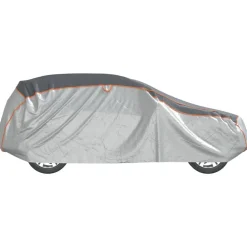 vidaXL Piezas Y Accesorios Para Vehículos-Funda coche completa SUV protección antigranizo M gris/plateado
