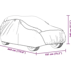 vidaXL Piezas Y Accesorios Para Vehículos-Funda coche completa SUV protección antigranizo M gris/plateado