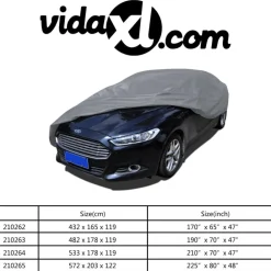 vidaXL Piezas Y Accesorios Para Vehículos-Funda cubierta para coche de textil no tejido M