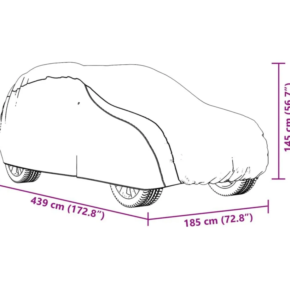 vidaXL Piezas Y Accesorios Para Vehículos-Funda de coche para SUV con correas hebilla plateado M
