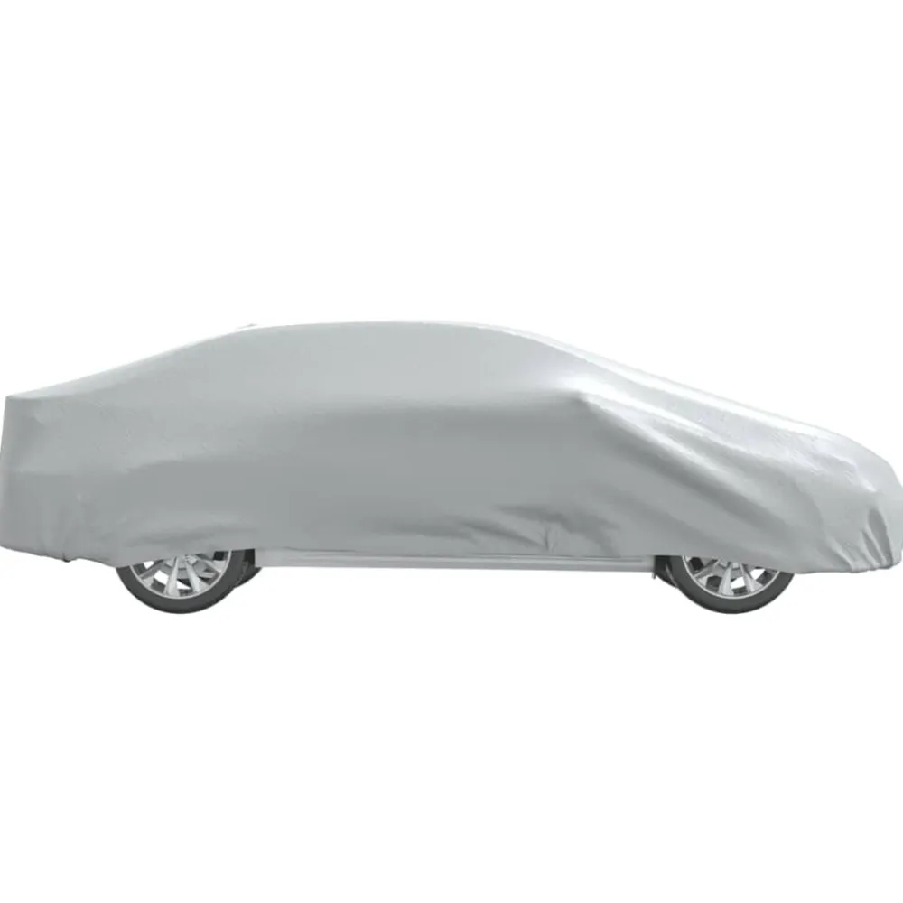 vidaXL Funda de coche para Sedan con correas hebilla plateado M
