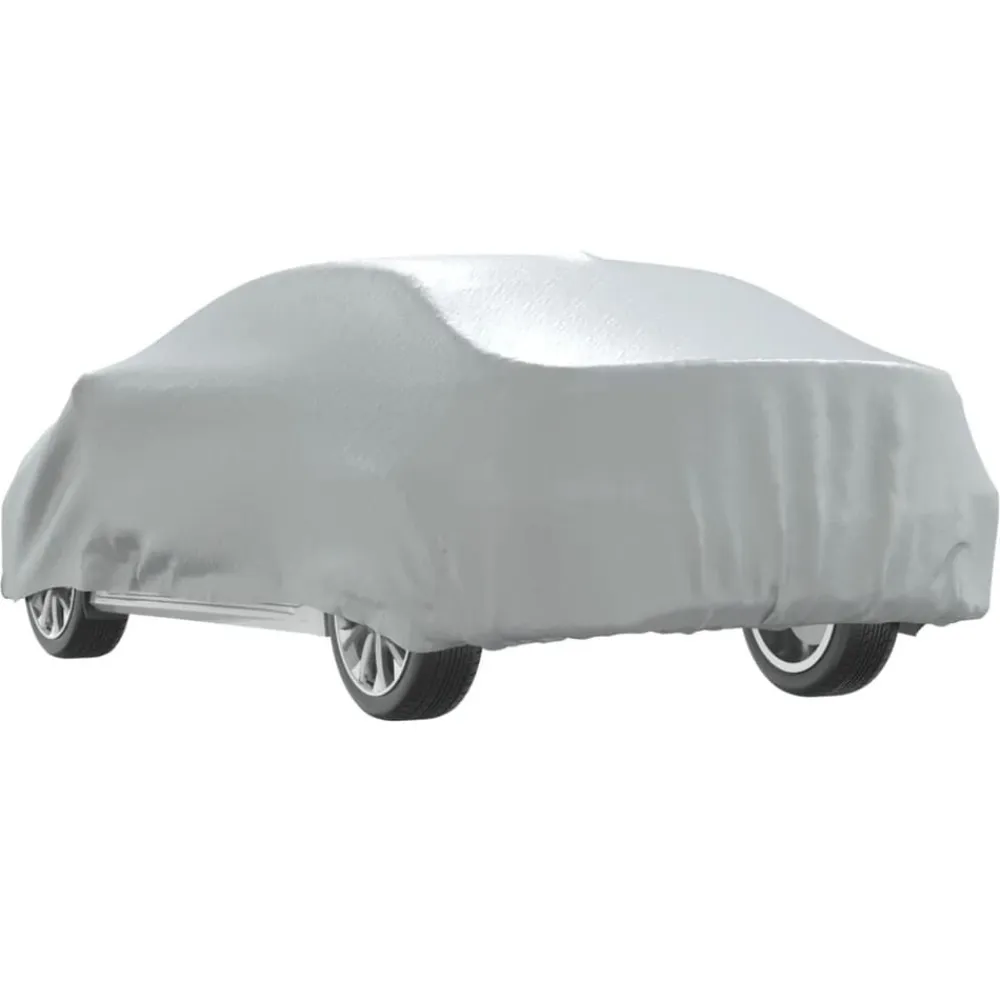 vidaXL Funda de coche para Sedan con correas hebilla plateado M