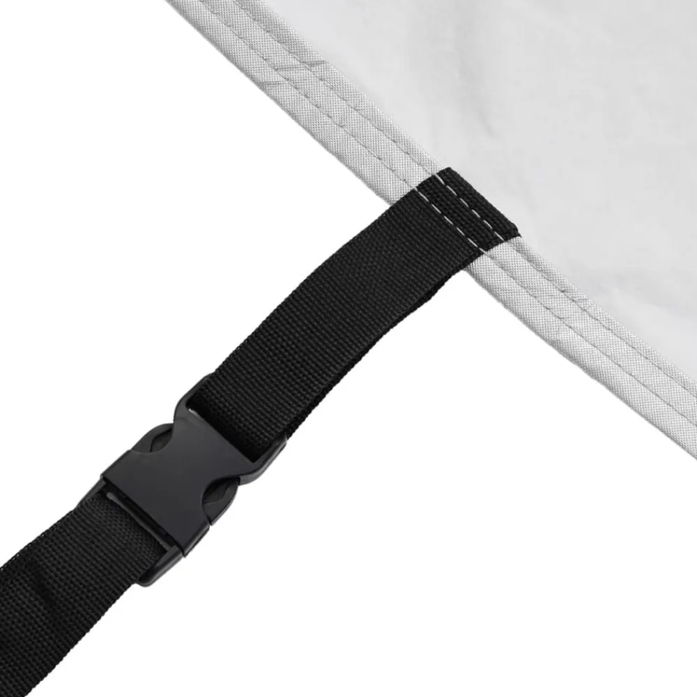 vidaXL Funda de coche para Sedan con correas hebilla plateado M