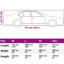 vidaXL Piezas Y Accesorios Para Vehículos-Funda de coche para Sedan con correas hebilla PEVA plateado M