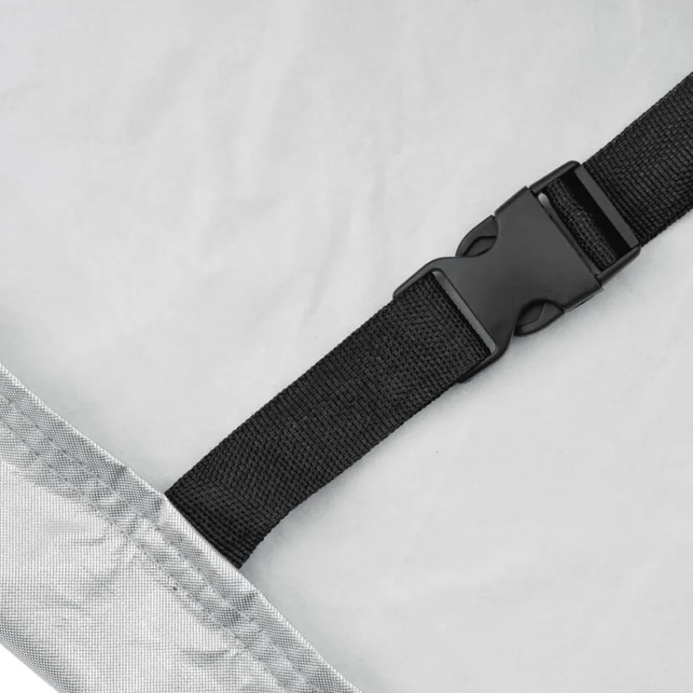 vidaXL Piezas Y Accesorios Para Vehículos-Funda de coche para Sedan con correas hebilla PEVA plateado M