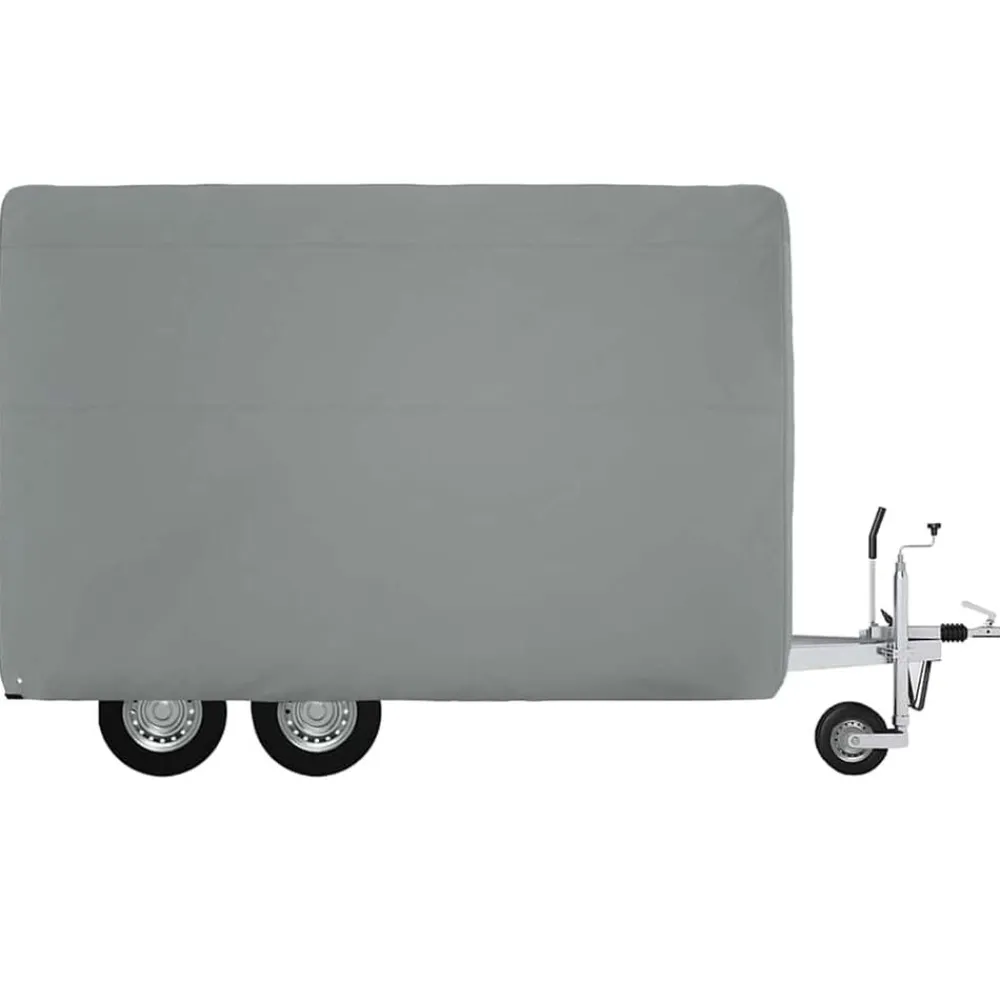 vidaXL Piezas Y Accesorios Para Vehículos-Funda de remolque de caballo tela no tejida gris 334x148x230 cm