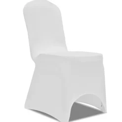 vidaXL Funda de silla elástica color crema 18 unidades Blanco