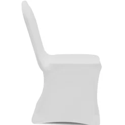 vidaXL Funda de silla elástica color crema 18 unidades Blanco