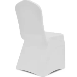 vidaXL Funda de silla elástica color crema 18 unidades Blanco