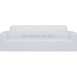 vidaXL Decoración-Funda elástica para sofá de 3 plazas poliéster jersey blanca