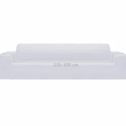 vidaXL Decoración-Funda elástica para sofá de 4 plazas poliéster jersey blanca