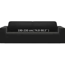 vidaXL Decoración-Funda elástica para sillón de 3 plazas poliéster jersey negra