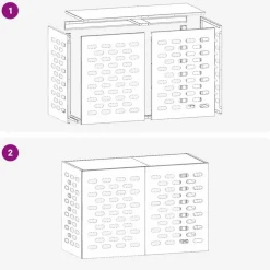 vidaXL Accesorios Para Electrodomésticos-Funda para Aire Acondicionado 90 x 40 x 60 cm Acero