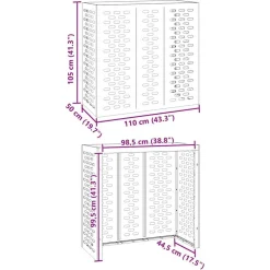 vidaXL Funda para Aire Acondicionado Plateado 110 x 50 x 105 cm Acero inoxidable Outlet