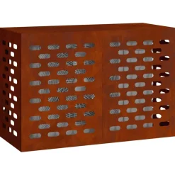 vidaXL Funda para Aire Acondicionado Oxidado 90 x 40 x 60 cm Acero oxidado New