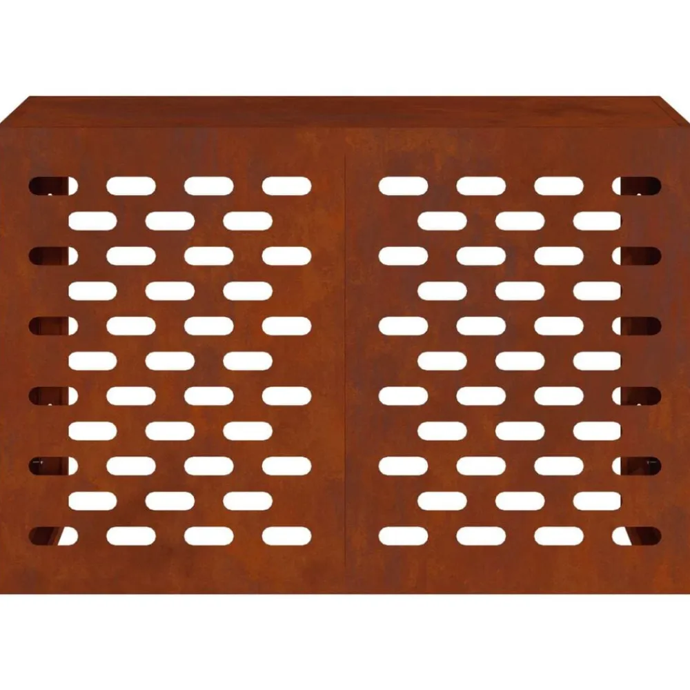 vidaXL Funda para Aire Acondicionado Oxidado 90 x 40 x 60 cm Acero oxidado New