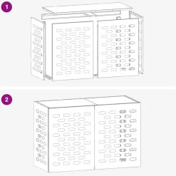 vidaXL Accesorios Para Electrodomésticos-Funda para Aire Acondicionado 90 x 40 x 60 cm Acero