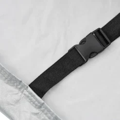 vidaXL Piezas Y Accesorios Para Vehículos-Funda para coche con ganchos media PEVA plateado M