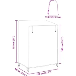 vidaXL Funda para columpio de exterior 120 x 90 x 155 cm Clearance