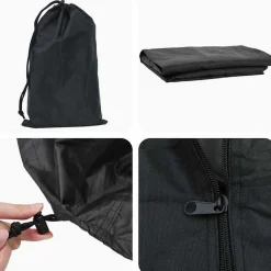 vidaXL Funda para leñero Liso Negro 61 x 122 x 106 cm Tela Oxford 210D Discount