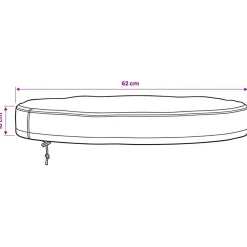 vidaXL Funda para mesa de exterior 62 x 62 x 10 cm Tela Oxford 210D Best
