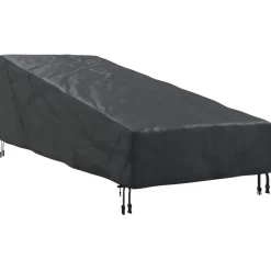 vidaXL Accesorios Para Muebles De Jardín-Funda para muebles de exterior Negro 195 x 76 x 82 cm