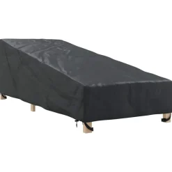vidaXL Accesorios Para Muebles De Jardín-Funda para muebles de exterior Negro 195 x 76 x 82 cm