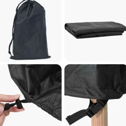vidaXL Funda para muebles Negro 102 x 102 x 71 cm Tela Oxford 210D Hot