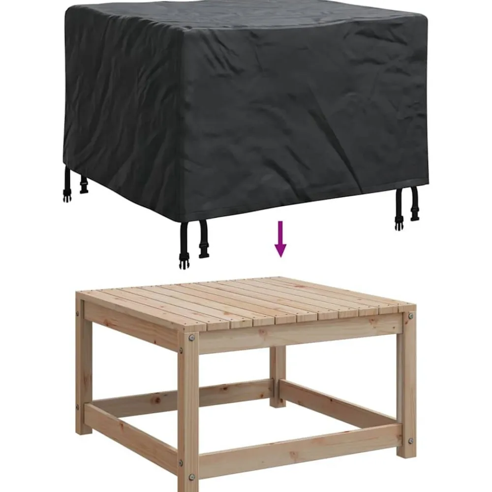 vidaXL Funda para muebles Negro 60 x 60 x 45 cm Tela Oxford 600D