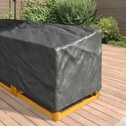 vidaXL Accesorios Para Muebles De Jardín-Funda para muebles Negro 250 x 180 x 80 cm Tela Oxford 420D