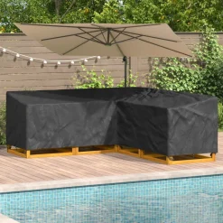 vidaXL Funda para muebles Negro 235 x 235 x 85 cm Tela Oxford 420D Best