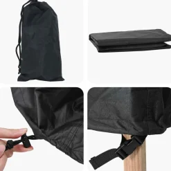 vidaXL Accesorios Para Muebles De Jardín-Funda para muebles Negro 102 x 102 x 71 cm Tela Oxford 420D