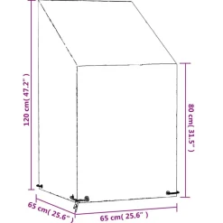 vidaXL Accesorios Para Muebles De Jardín-Funda para silla de jardín 8 ojales polietileno 65x65x82x120 cm