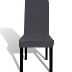 vidaXL Decoración-Funda para silla elástica recta 6 unidades gris