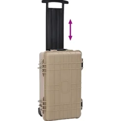 vidaXL Cámaras Y Objetivos-Funda rígida de equipaje Arena 56 x 35 x 23 cm