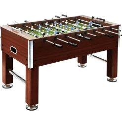 vidaXL Futbolín de acero 60 kg marrón 140x74,5x87,5 cm Marrón