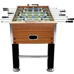 vidaXL Futbolín de acero marrón claro y negro 60 kg 140x74,5x87,5 cm Marr&oacute;n claro Discount