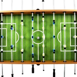vidaXL Futbolín de acero marrón claro y negro 60 kg 140x74,5x87,5 cm Marr&oacute;n claro Discount