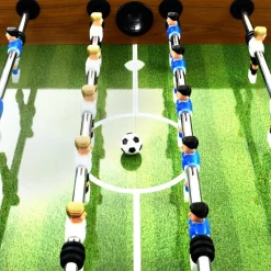 vidaXL Futbolín de acero marrón claro y negro 60 kg 140x74,5x87,5 cm Marr&oacute;n claro Discount