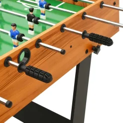 vidaXL Juegos De Interior-Futbolín plegable marrón claro 121x61x80 cm