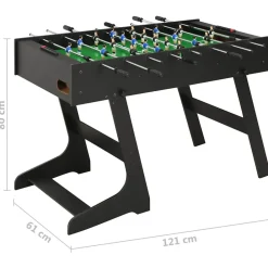 vidaXL Juegos De Interior-Futbolín plegable 121x61x80 cm