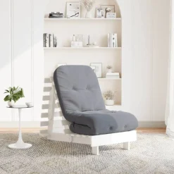 vidaXL Futones-Futón sofá cama con colchón madera maciza 60x206x11 cm