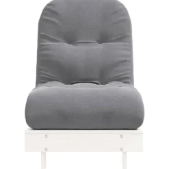 vidaXL Futones-Futón sofá cama con colchón madera maciza 60x206x11 cm